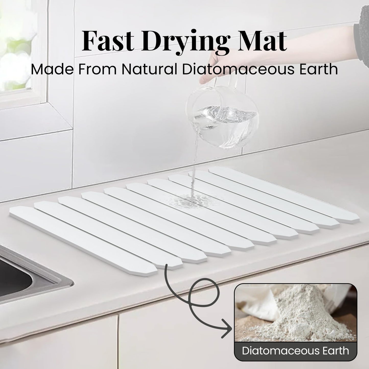Stone Dish Drying Mat – Quick Dry & Absorbent